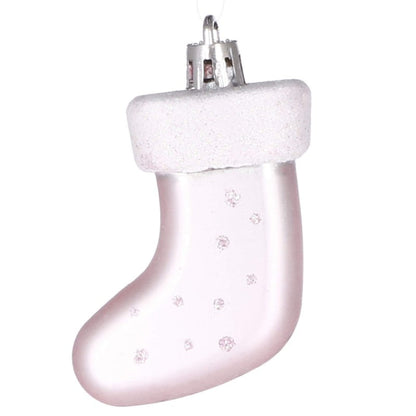 Set globuri si decoratiuni de Craciun, 77 piese, diverse dimensiuni, roz