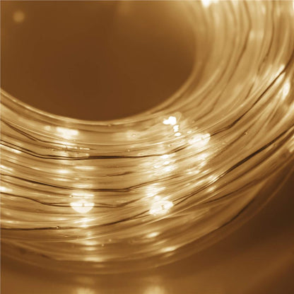 (DL) Instalatie tub furtun luminos pentru Craciun cu baterii 3xAA, 50 LED-uri, 5m, galben