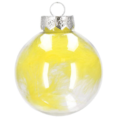 Set globuri de Craciun Inedit, 30 bucati, 7cm, transparente si auriu