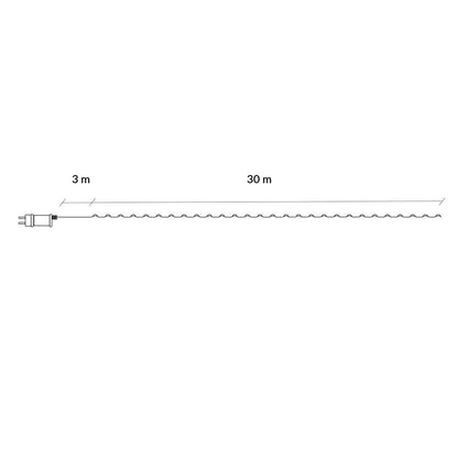 (DL) Instalatie lumina decorativa cu 300 LED-uri, telecomanda, 30m, iluminare alba