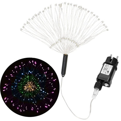 (DL) Instalatie lumina decorativa STAR cu 100 LED-uri, diametru 40cm, telecomanda, iluminare multicolora