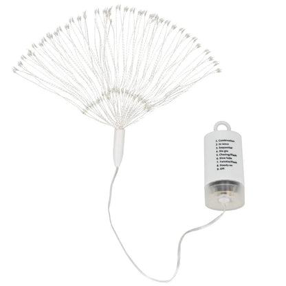 (DL) Instalatie lumina decorativa STAR cu 100 LED-uri, diametru 30cm, alimentare baterii, iluminare galbena