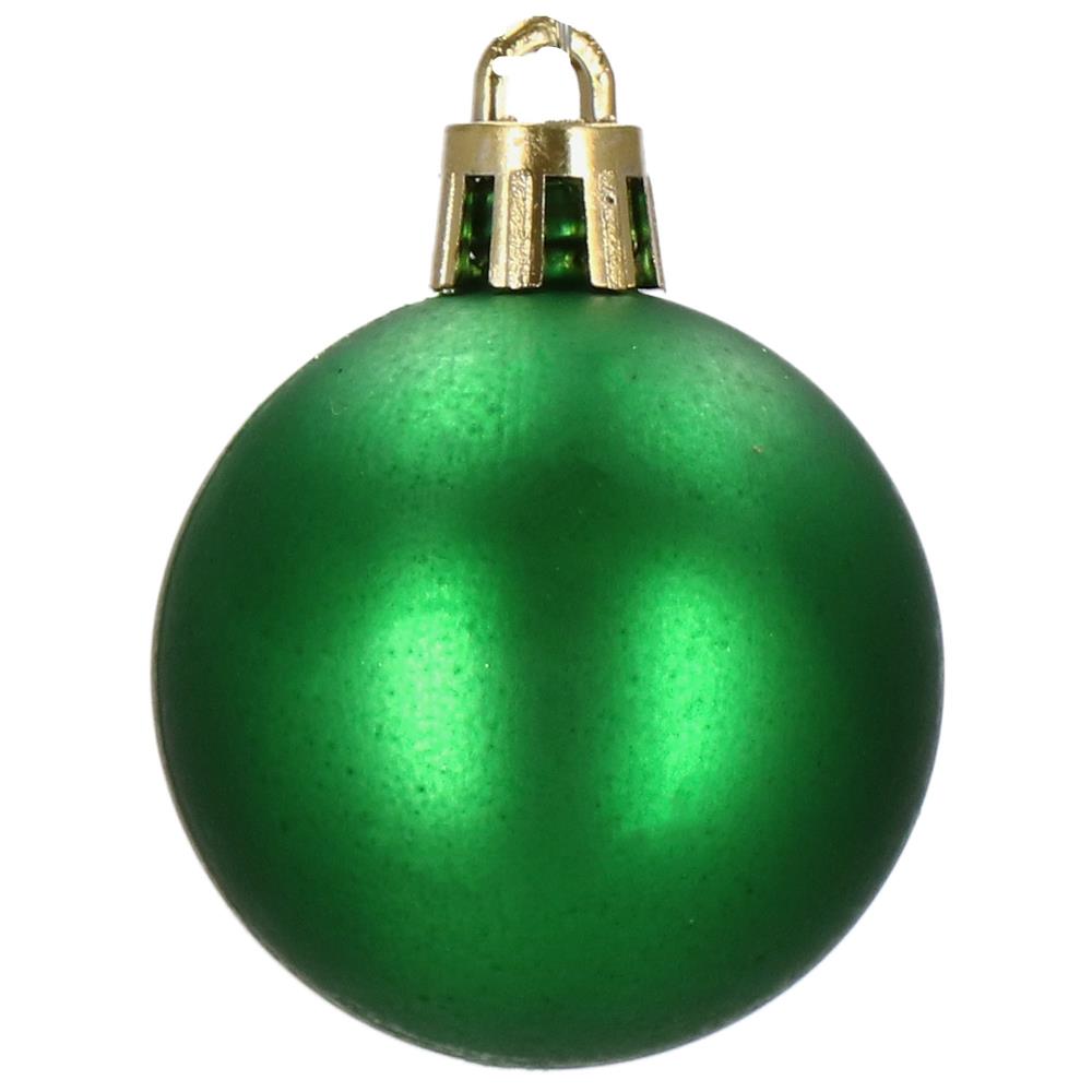 Set globuri de Craciun, 20 bucati, 3 modele, 4cm, verde