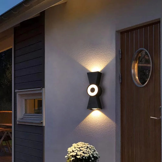 Aplica LED de Exterior AX161, 7W, Metal, Negru