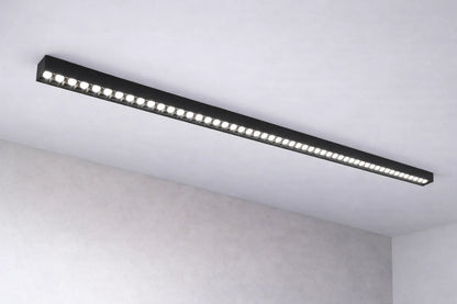 Proiector LED Liniar Aplicat Grila 48W, Lumina Neutra 4000k, 45 surse, 1.2 metri
