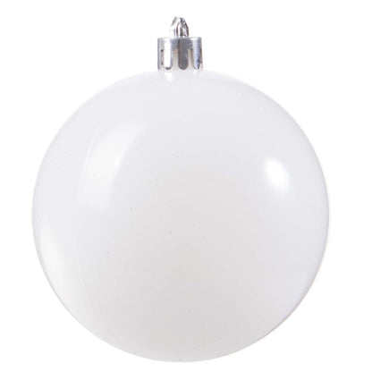 Set globuri de Craciun, 20 bucati, 6cm, alb perlat