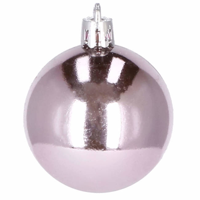 Set globuri de Craciun, 30 bucati, 5cm, roz
