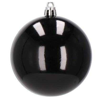 Set globuri de Craciun, 30 bucati, 8cm, 6 modele, negru