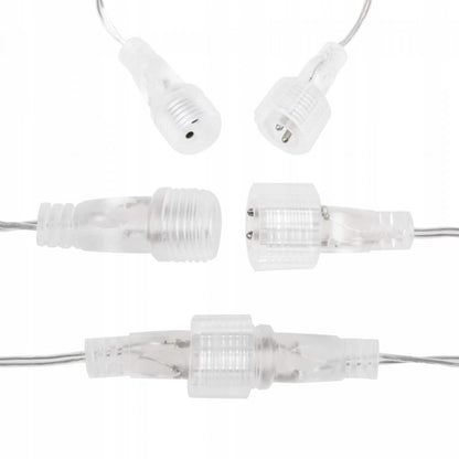 (DL) Instalatie lumina tip perdea cu 138 LED-uri, 2m, pentru interior/exterior, stelute iluminare alba