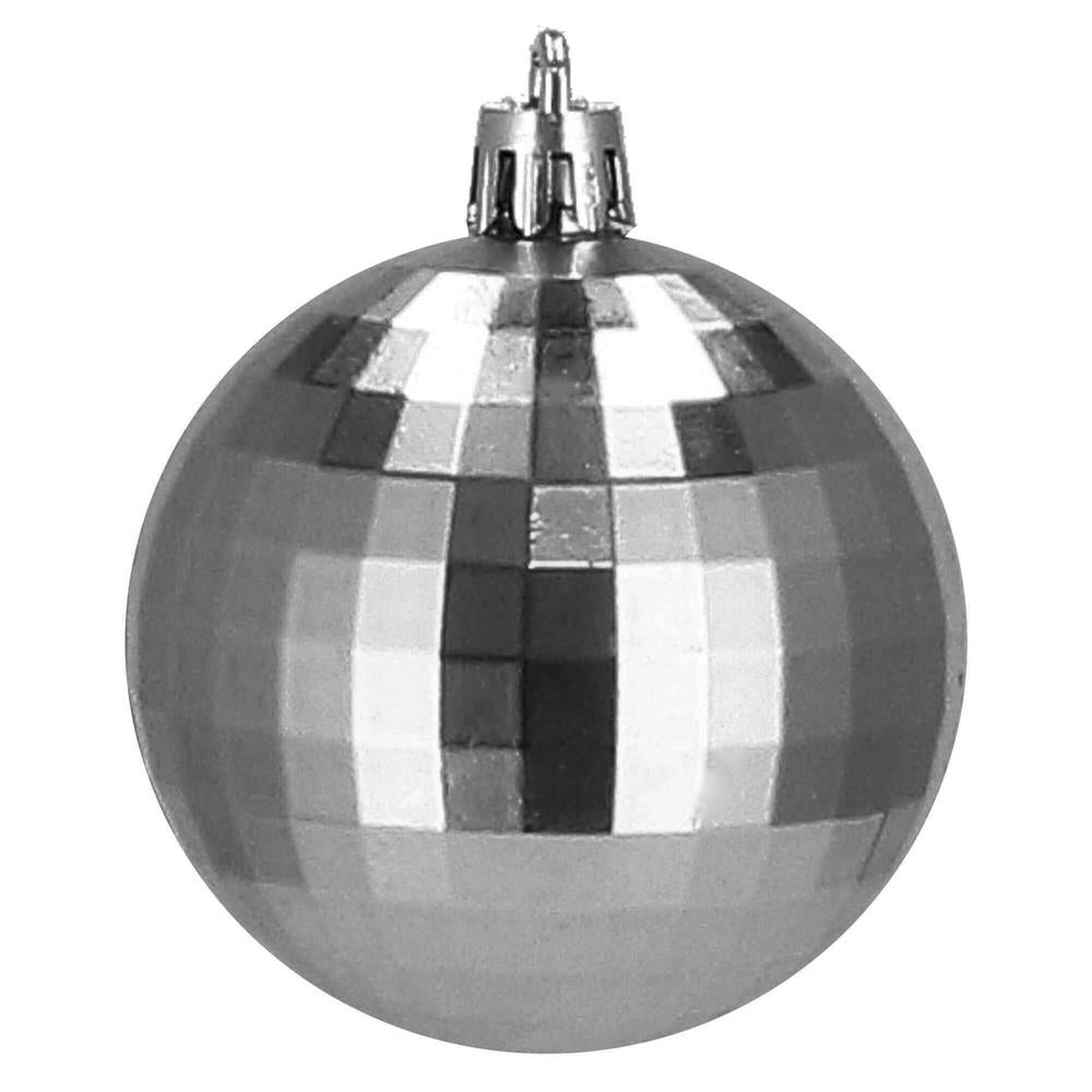 Set globuri de Craciun, 20 bucati, 5 modele, 6cm, argintiu