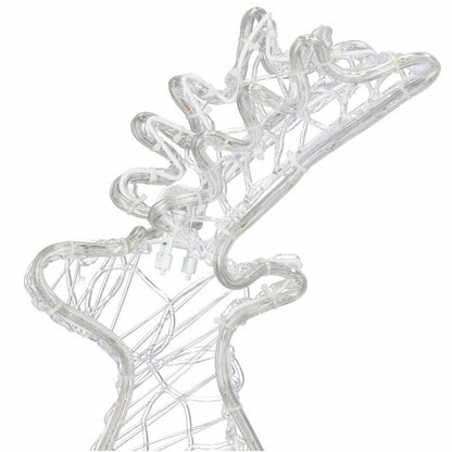 Instalatie lumini pentru Craciun, ren cu sanie, , 312 LED-uri, 150cm, alb