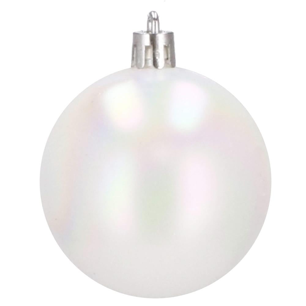 Set globuri de Craciun, 30 bucati, 3 modele, 4/5/6cm, alb