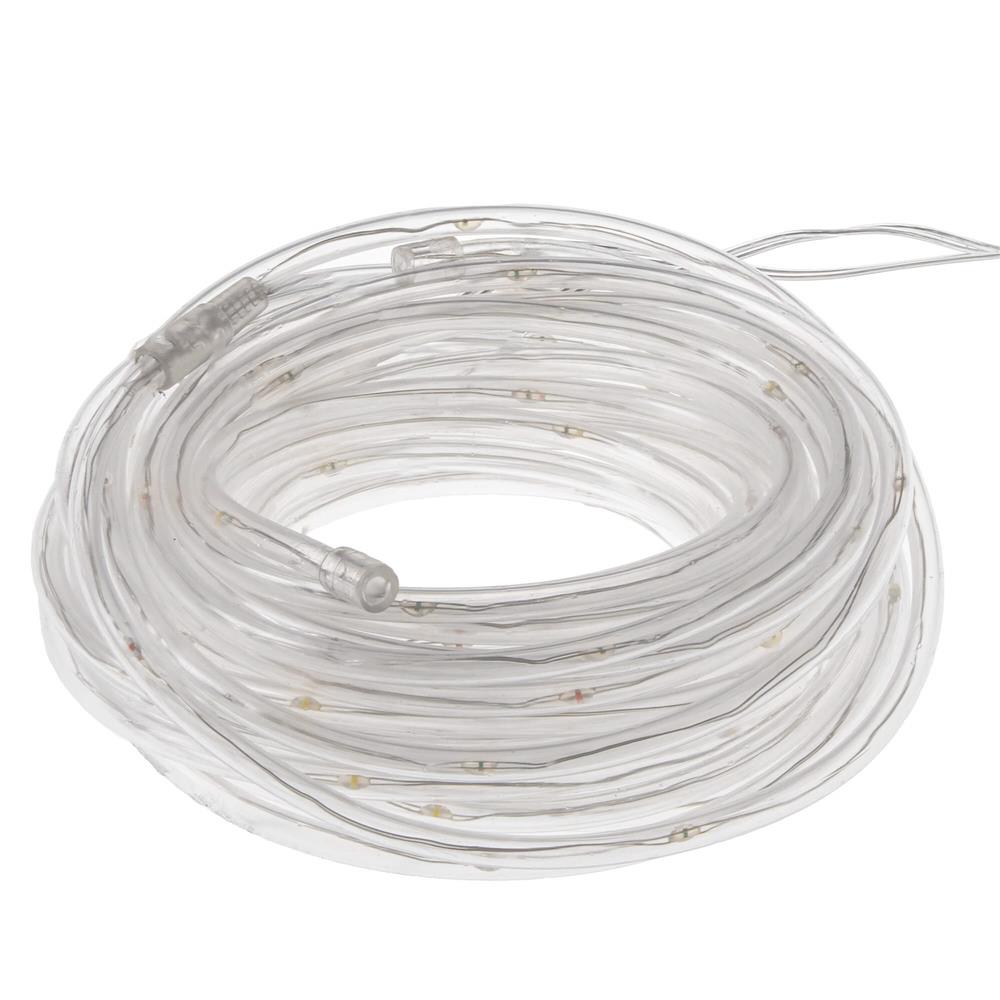 (DL) Instalatie tub furtun luminos pentru Craciun cu baterii 3xAA, 50 LED-uri, 5m, galben