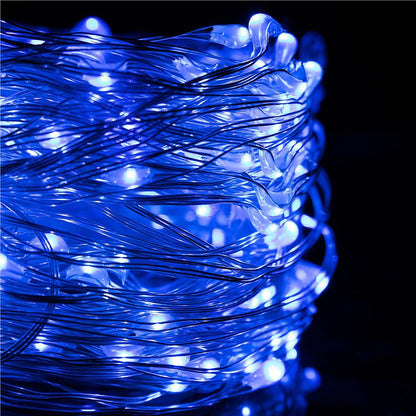 (DL) Instalatie lumina decorativa cu 300 LED-uri, telecomanda, 30m, iluminare albastra
