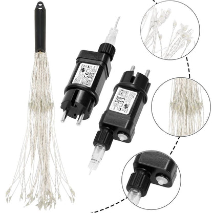 (DL) Instalatie lumina decorativa STAR cu 100 LED-uri, diametru 40cm, telecomanda, iluminare alba