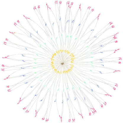 (DL) Instalatie lumina decorativa STAR cu 100 LED-uri, diametru 40cm, telecomanda, iluminare multicolora