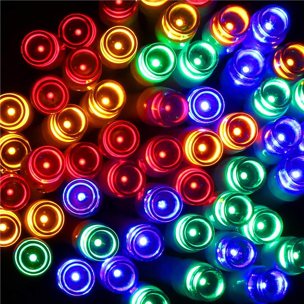 Instalatie lumini de exterior pentru gradina, 9 metri, 120 LED-uri, cu baterii, multicolor