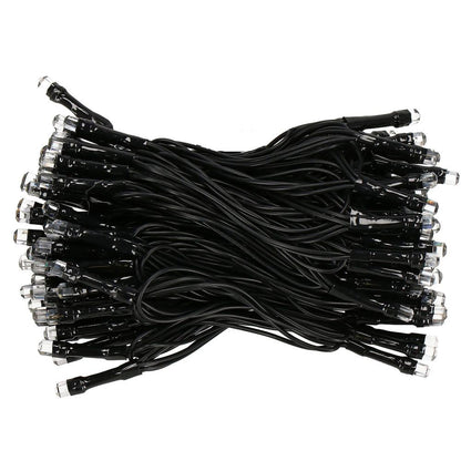 Instalatie lumini de exterior pentru gradina, 9 metri, 120 LED-uri forma cristal, cu baterii, alb