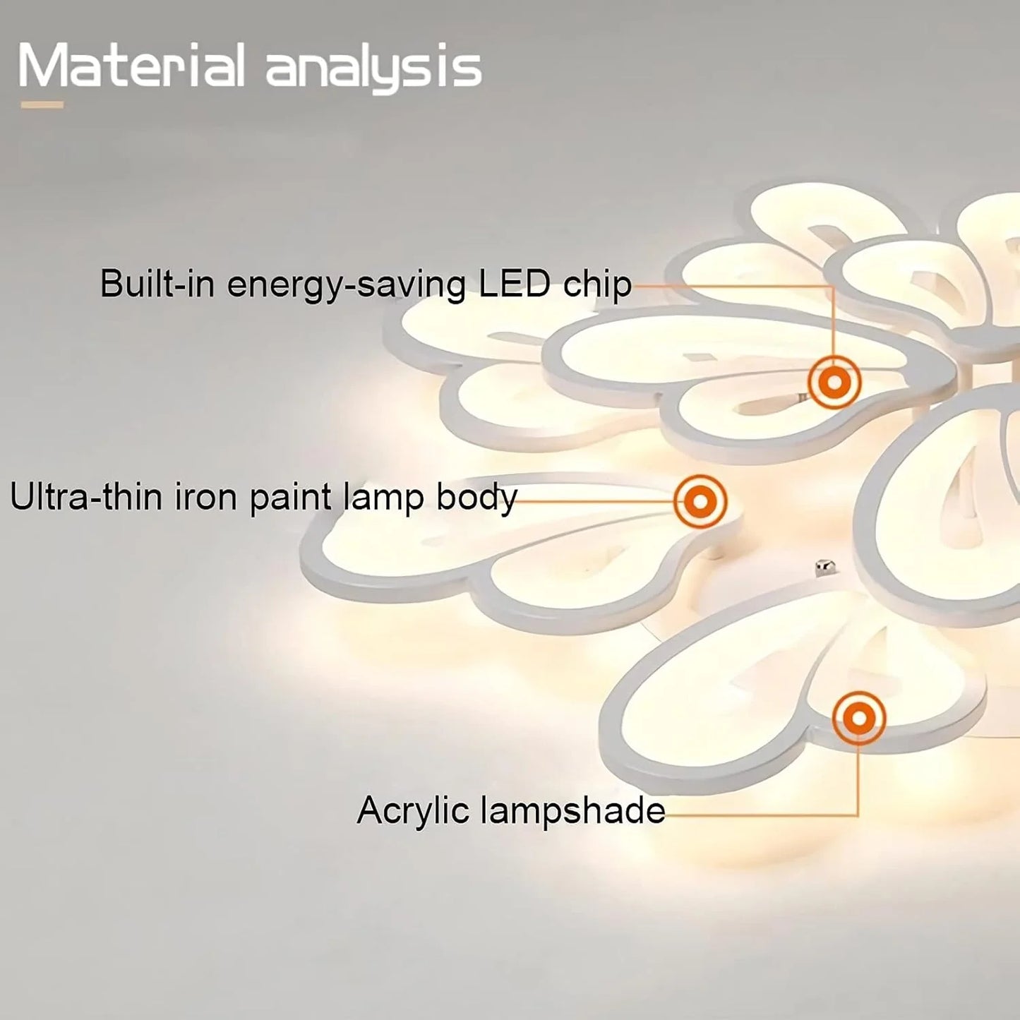 Lustra LED cu telecomanda BLOSSOM Grand, 143W, 12 Elemente, lumina Rece/Calda/Neutra, Dimabila, Alb