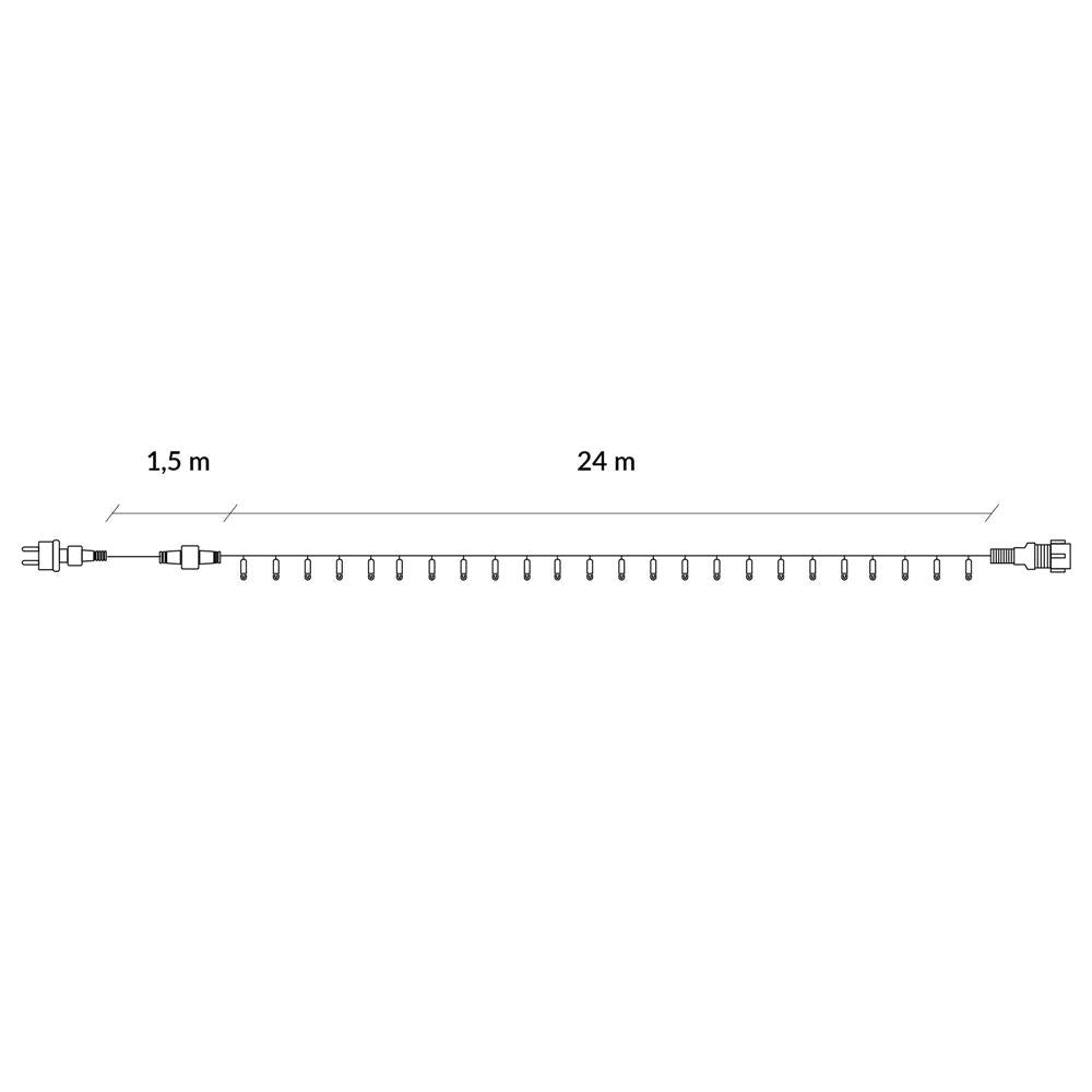 Instalatie lumini pentru bradul de Craciun, 25,5 metri, 300 LED-uri cu flash, albastru