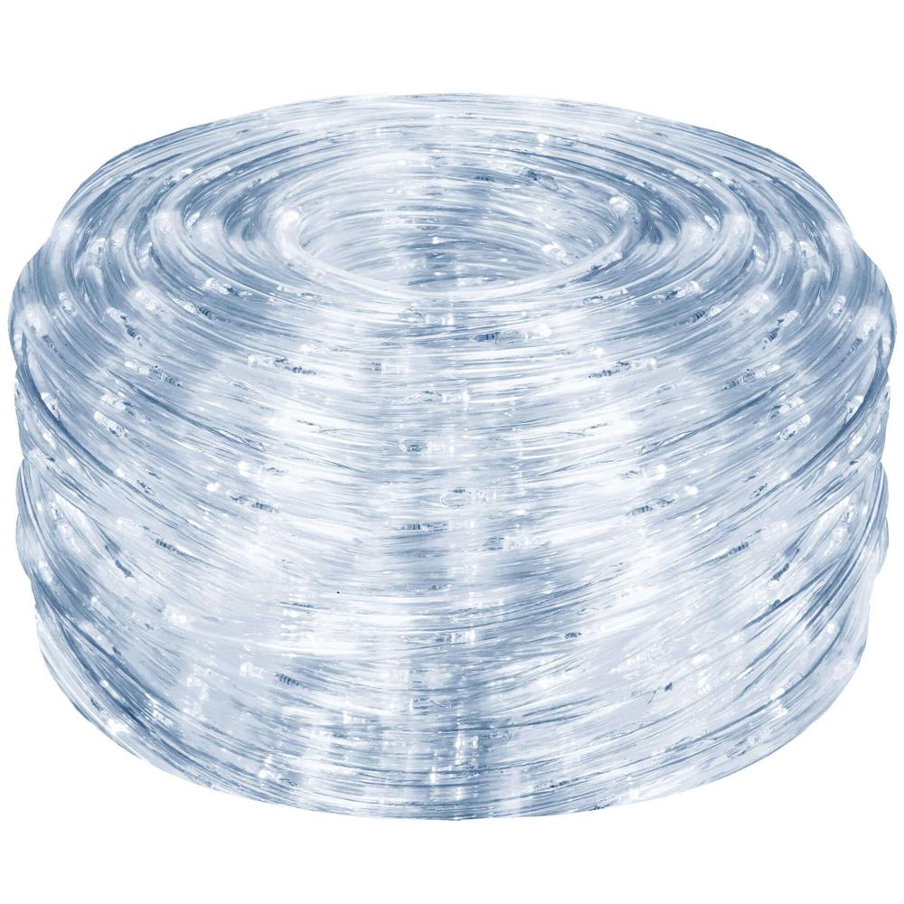 Instalatie tub furtun luminos pentru Craciun, 240 LED-uri, 10 m, pentru exterior, alb rece