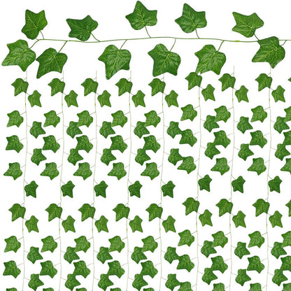 Set 6 ghirlande iedera artificiala pentru decorare, 6x233cm, frunze mari, verde