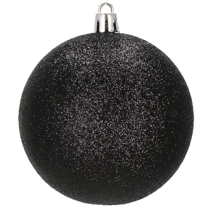 Set globuri de Craciun, 30 bucati, 8cm, 6 modele, negru
