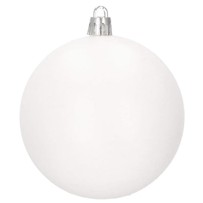 Set globuri de Craciun, 30 bucati, 8cm, 6 modele, alb