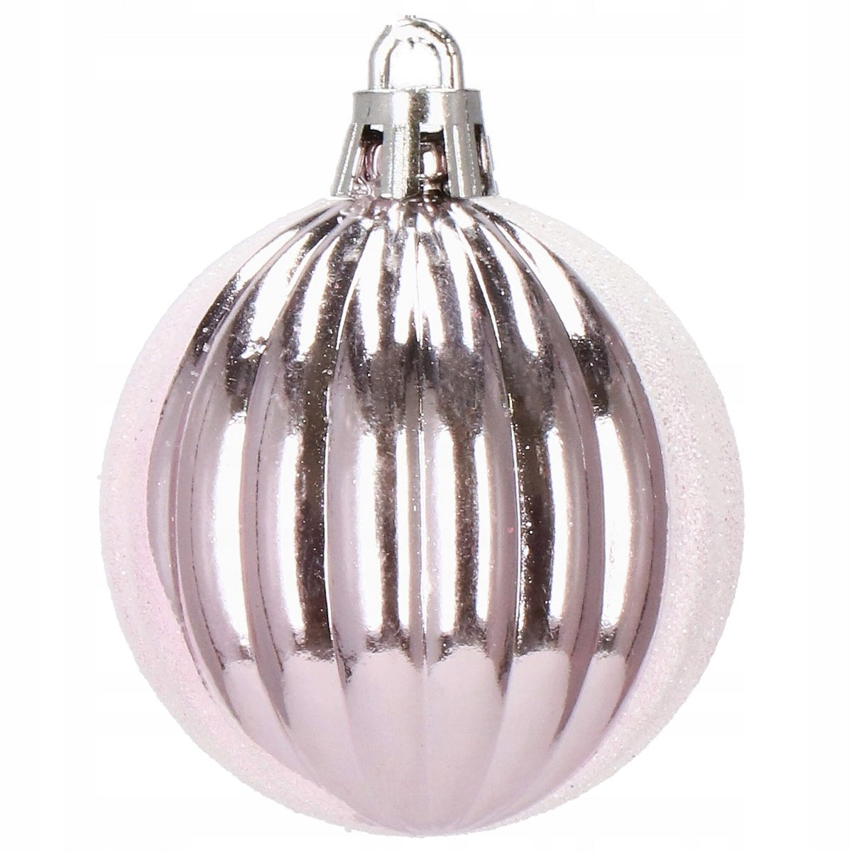 Set globuri si decoratiuni de Craciun, 155 piese, diverse dimensiuni, roz