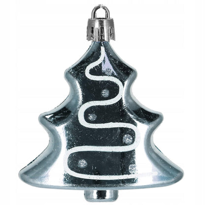 Set globuri si decoratiuni de Craciun, 72 piese, diverse dimensiuni, albastru