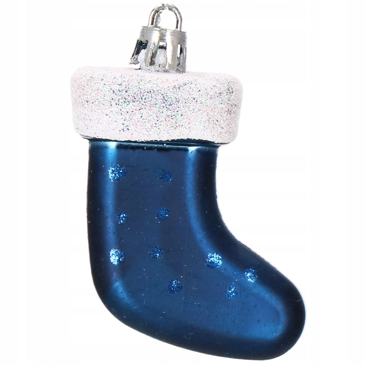 Set globuri si decoratiuni de Craciun, 77 piese, diverse dimensiuni, albastru inchis