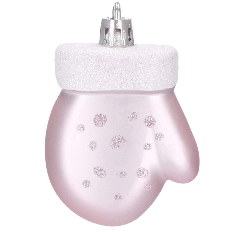 Set globuri si decoratiuni de Craciun, 77 piese, diverse dimensiuni, roz