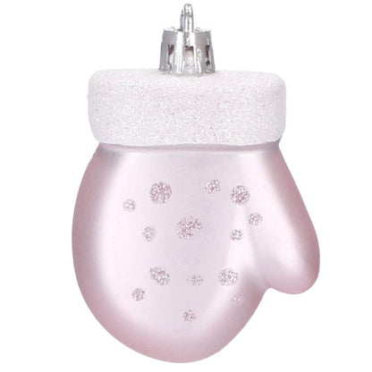 Set globuri si decoratiuni de Craciun, 77 piese, diverse dimensiuni, roz