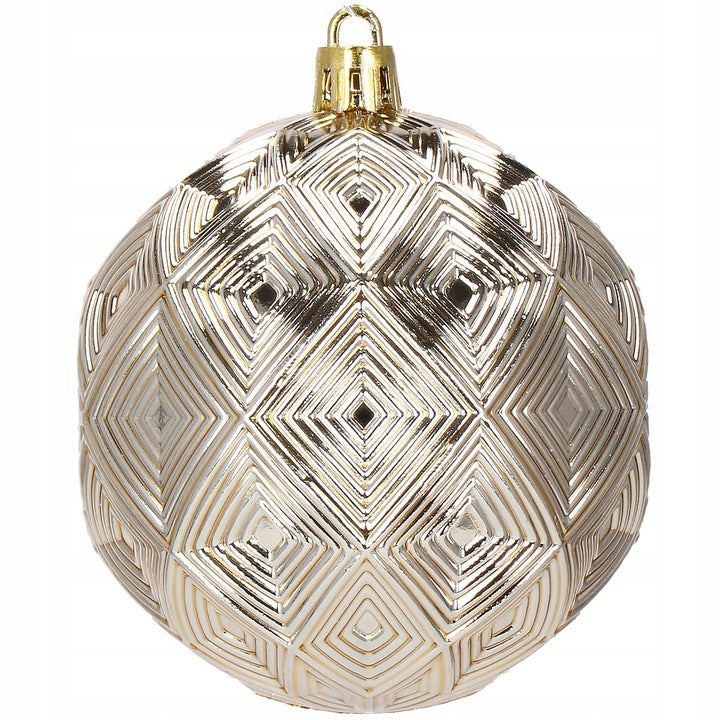 Set globuri de Craciun, 30 bucati, 6 modele, 8cm, auriu