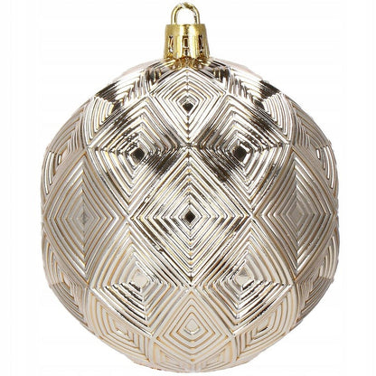 Set globuri de Craciun, 30 bucati, 6 modele, 8cm, auriu