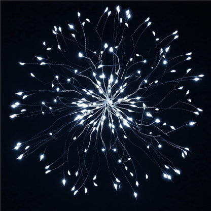 (DL) Instalatie lumina decorativa STAR cu 100 LED-uri, diametru 40cm, telecomanda, iluminare alba