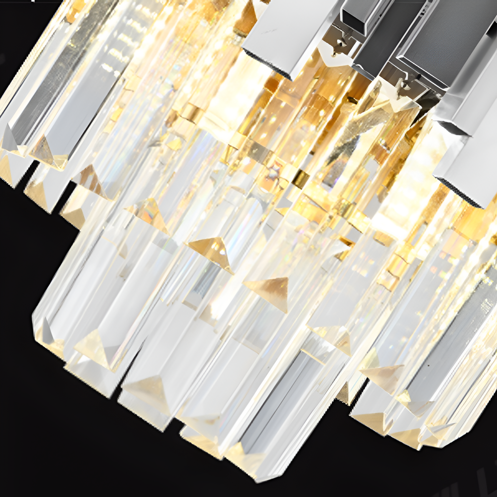 Candelabru Cristal BLOIS Nobile 5xE14, Diametru 40cm, Argintiu, Inaltime Reglabila – culoare argintie, 40 cm – RegalStor