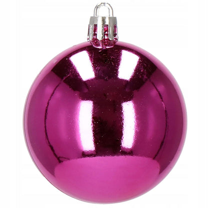 Set globuri de Craciun Inedit, 30 bucati, 6cm, transparente si roz