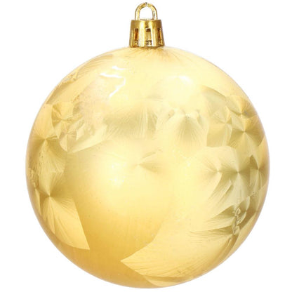Set globuri de Craciun, 16 bucati, 8cm, 6 modele, auriu