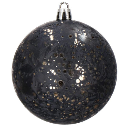 Set globuri de Craciun, 16 bucati, 8cm, 6 modele, negru auriu