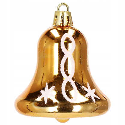 Set globuri si decoratiuni de Craciun, 155 piese, diverse dimensiuni, auriu