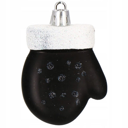 Set globuri si decoratiuni de Craciun, 77 piese, diverse dimensiuni, negru