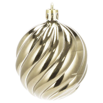Set globuri de Craciun, 20 bucati, 5 modele, 6cm, auriu