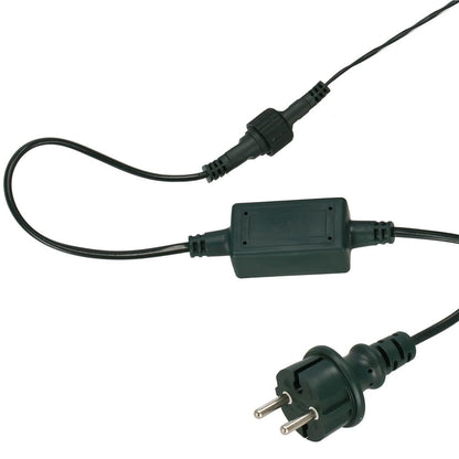 Ghirlanda luminoasa tip perdea Premium 300 LED-uri, 14,5m, 18Wati, interior/exterior, cu flash, alb rece