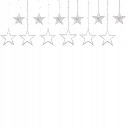 (DL) Instalatie lumina tip perdea cu 138 LED-uri, 2m, pentru interior/exterior, iluminare alb rece