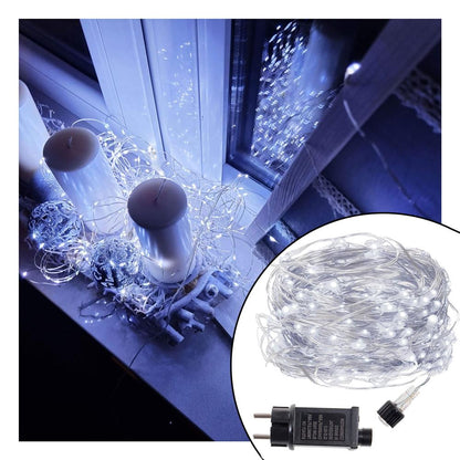 (DL) Instalatie lumina decorativa cu 500 LED-uri, 48m, iluminare alba