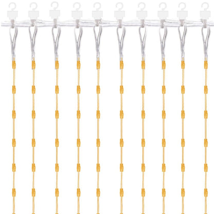 Ghirlanda luminoasa tip perdea 300 LED-uri, 3x3m, pentru interior, cu telecomanda, alb cald (galben)
