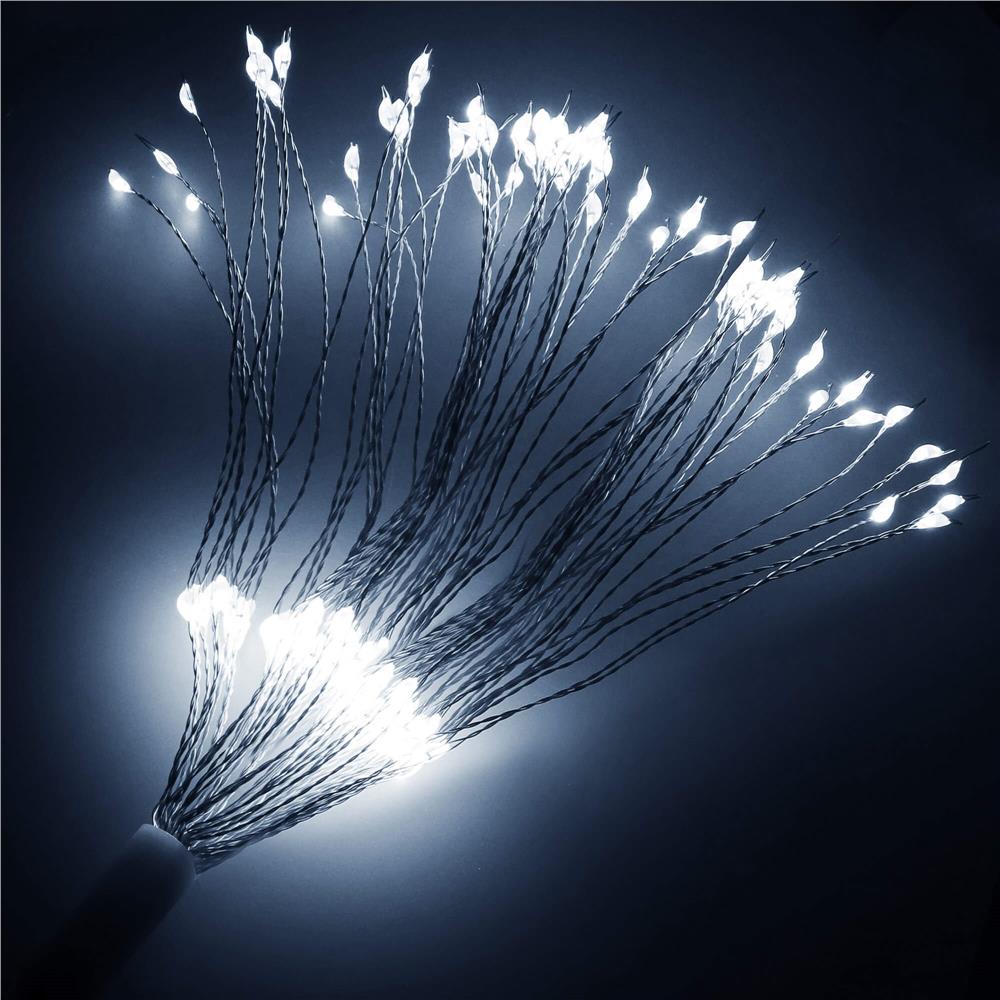 (DL) Instalatie lumina decorativa STAR cu 100 LED-uri, diametru 40cm, telecomanda, iluminare alba