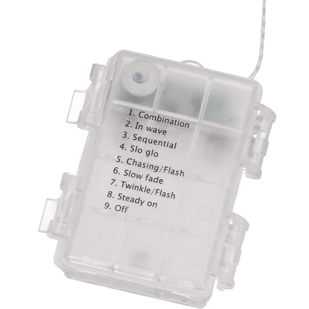 Instalatie bile luminoase pentru gradina, 7,5 metri, 50 LED-uri, cu baterii, multicolor