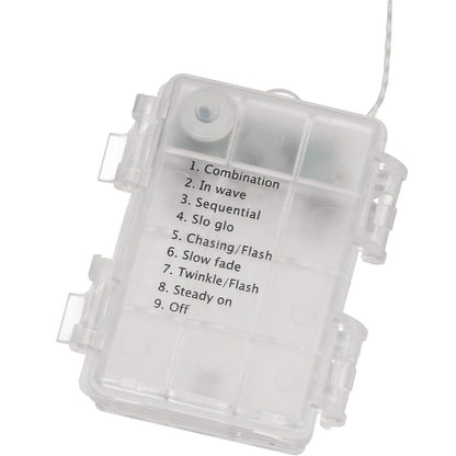 Instalatie bile luminoase pentru gradina, 7,5 metri, 50 LED-uri, cu baterii, multicolor